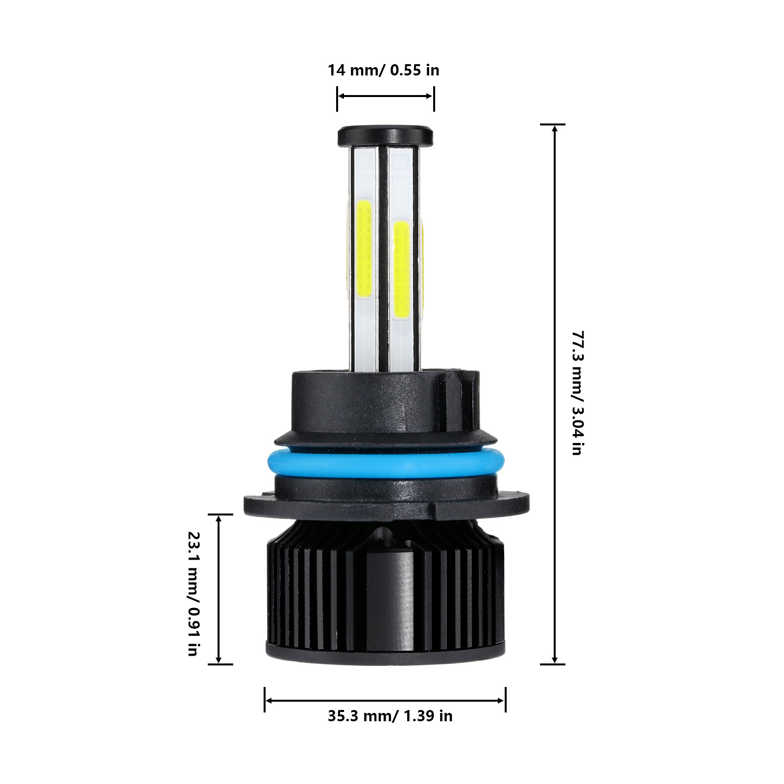 3/6/4-Sides 9007/HB5 LED Headlight Bulbs 6500K White High Low Beam Super Bright