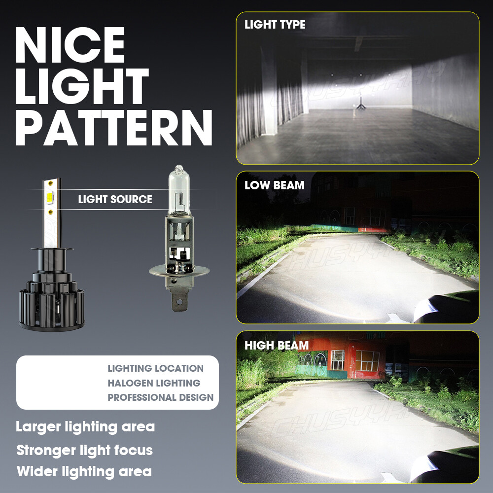 2Pcs NEW CSP LED Headlight Bulbs Super power combo For BMW E30 E34 E24 E36 E38