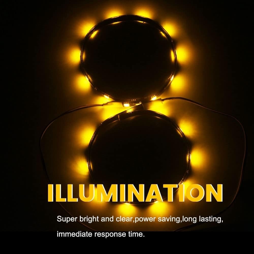 Amber Yellow Underglow LED Strip Lights DC12V 4 Pack 11inch | Waterproof, 50…