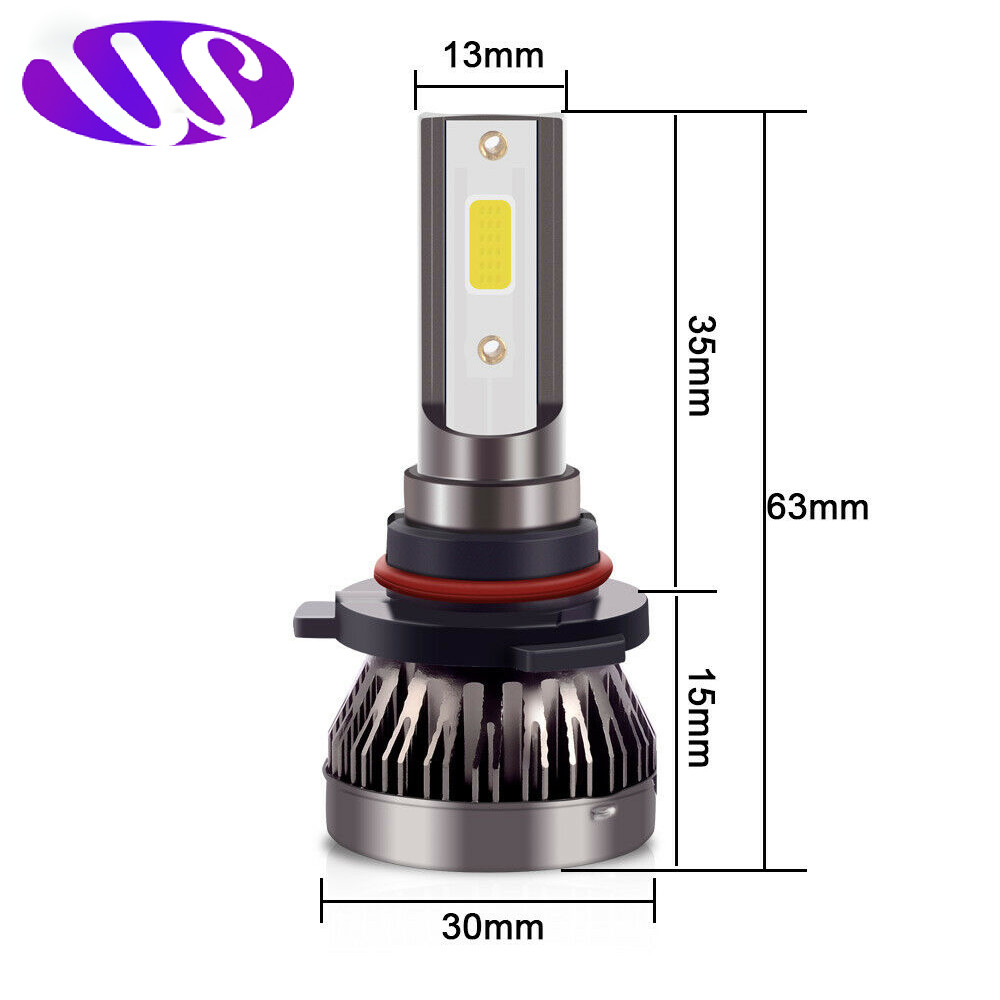 4x 2SIDE 9005 9006 LED Headlight Kit Combo Bulb 6500K High Low Beam Super White