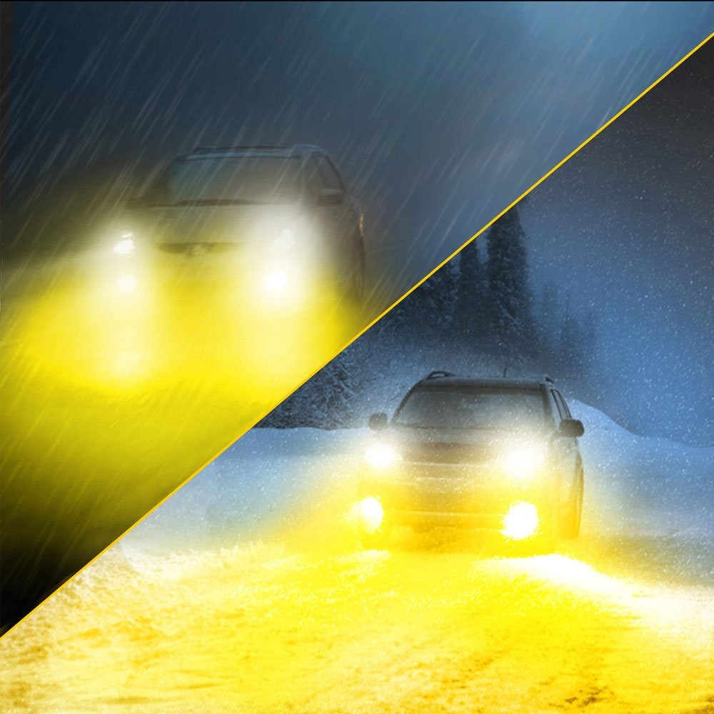 H11 H8 LED Bulbs 4000lm Golden Yellow Fog Light DRL Light High Power 28W Lamp 2x