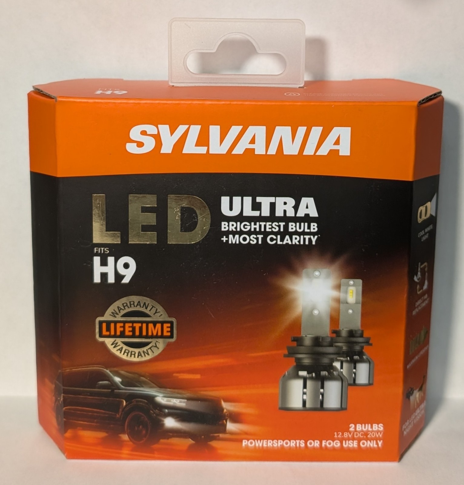 SYLVANIA H9 Ultra LED 2 Bulbs H9LEDHP.BX2 6000K BRAND NEW