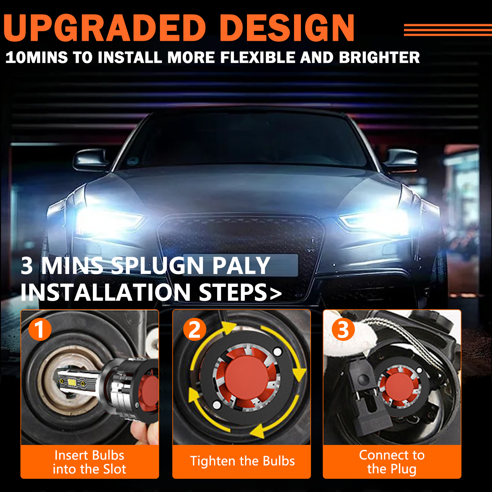 Combo 9005+H11 LED Headlight Super Bright Bulbs White 720000LM High/ Low Beam
