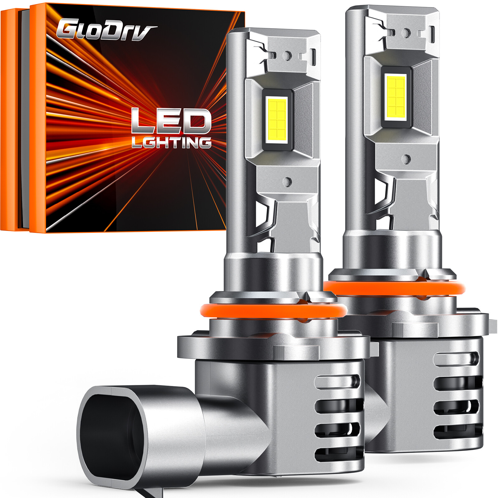 GloDrv 9006 LED Headlight Bulbs Low Beam 20000LM 6000K Cool White 600% Brighter