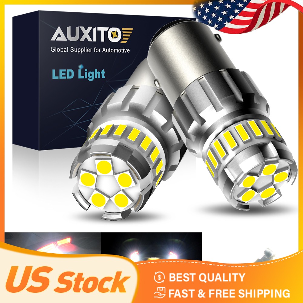 AUXITO 1157 2057 LED Turn Signal Brake Reverse Parking Light Bulb White 2F