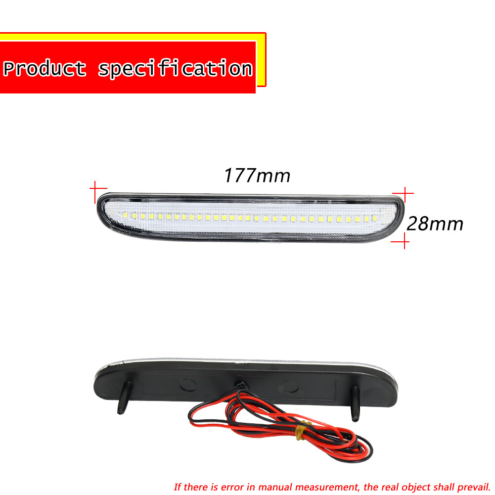 Clear White LED Rear Side Marker Light Reflector For 94 95 96 97 98 Ford Mustang