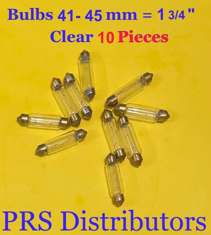 10 Car Clear Dome Light Door Ceiling Light Bulbs 45mm 44mm 43mm 42m 41mm 1 3/4″