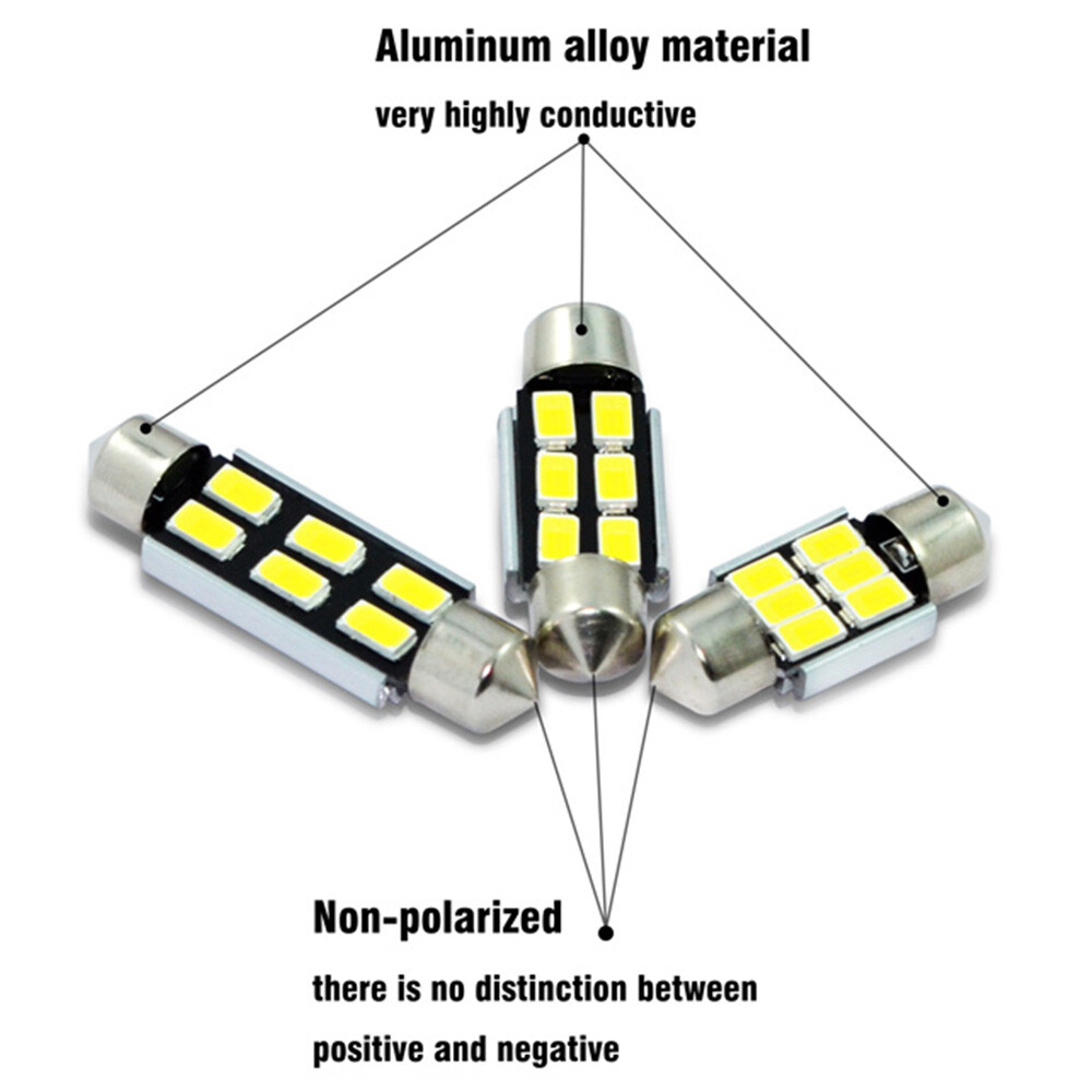 4x 42mm Amber Yellow LED Bulb Bright Canbus 5730 Dome Map Light for Chrysler 300