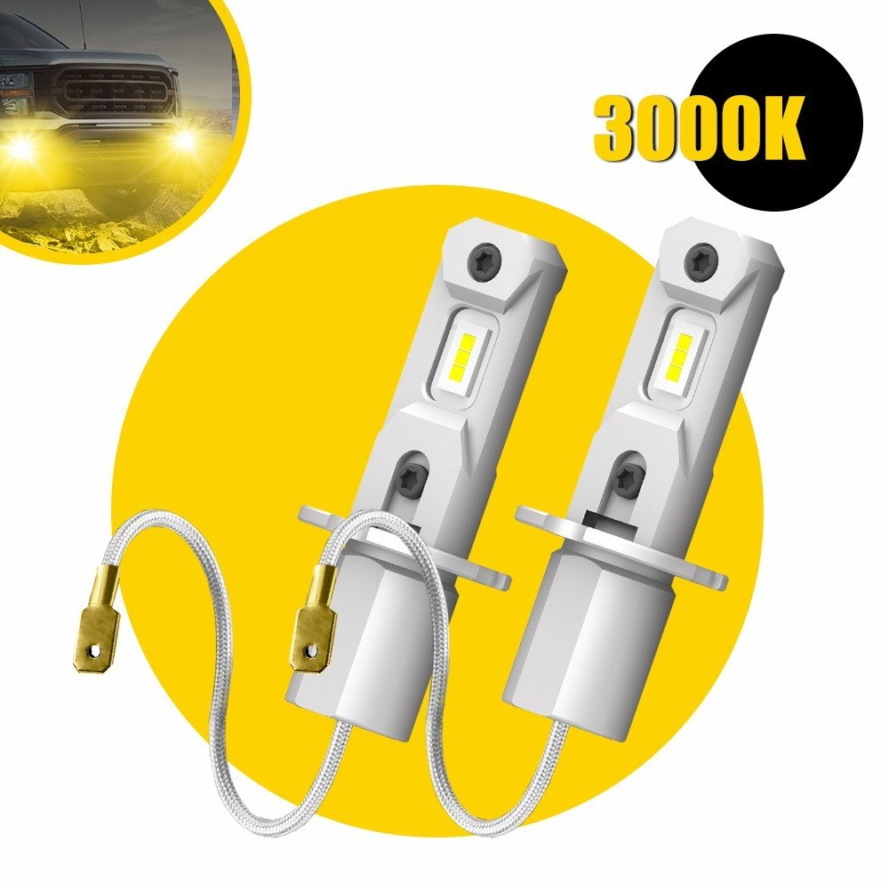 AUXITO H3 3000K Amber Yellow LED Fog Light Driving Bulb DRL 4000LM SuperBright N