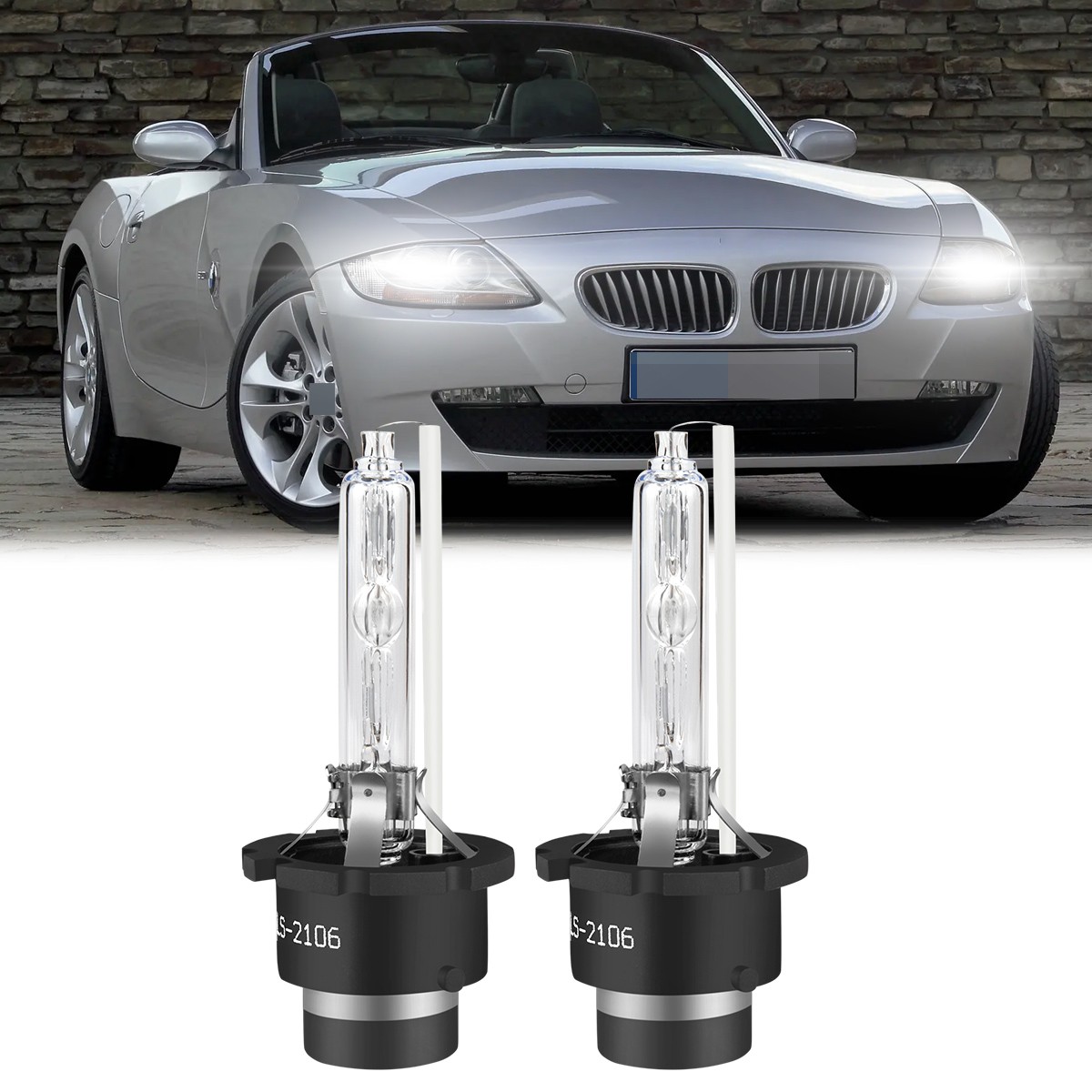 For BMW Z4 2003-2007 2008 HID Headlight High Low Beam Bulbs D2S HID Replacement