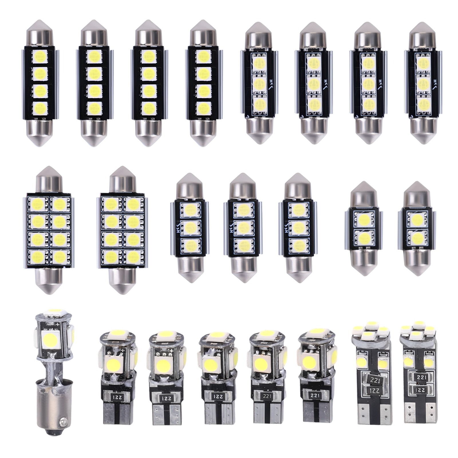 New 23x left right Car Side Marker Lights For 23Pcs LED Car Light Bulb Kit Set