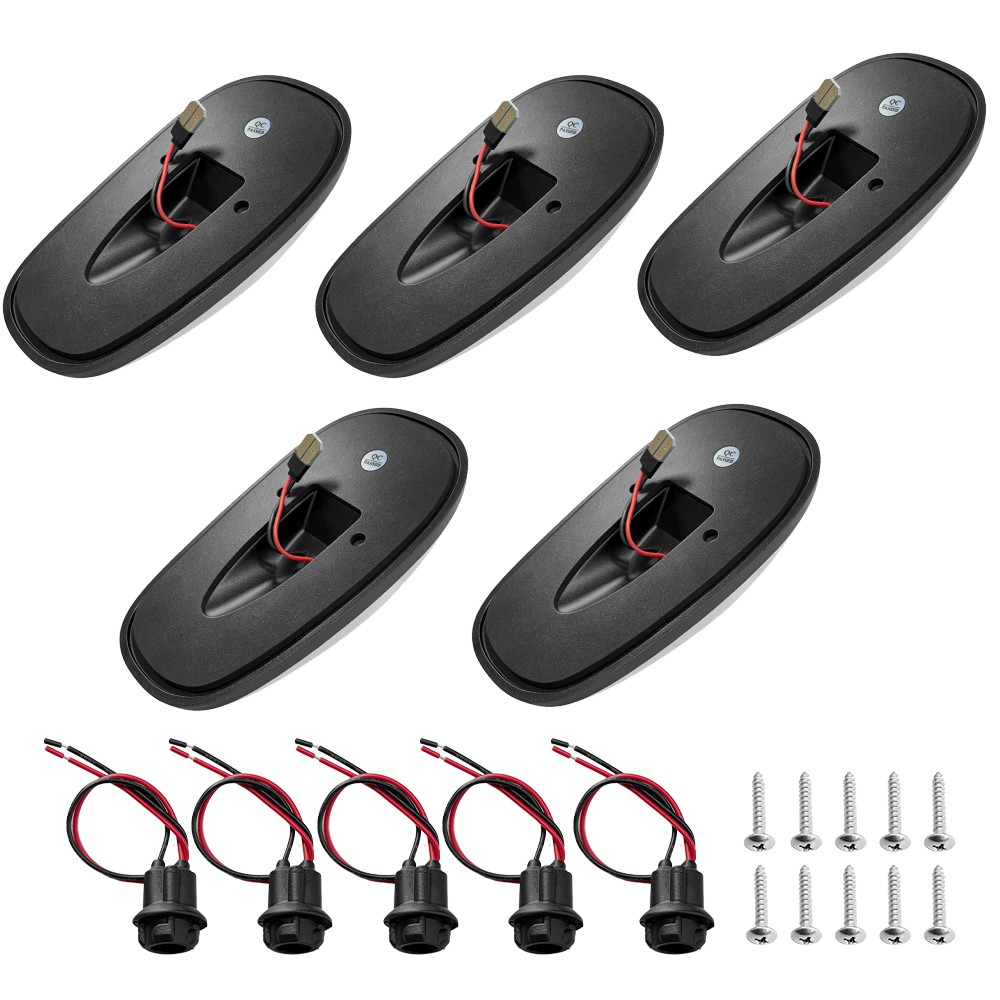 5X Clear White LED Roof Cab Running Signal Lights For Dodge Ram 1500 2500 99-02