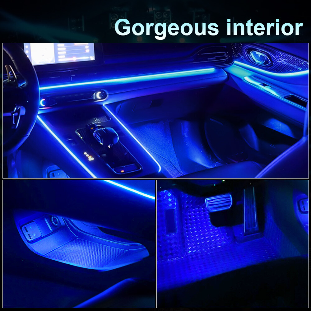 Car Symphony Ambient Light 256 Color RGB Led Atmosphere Acrylic Strip Remote APP
