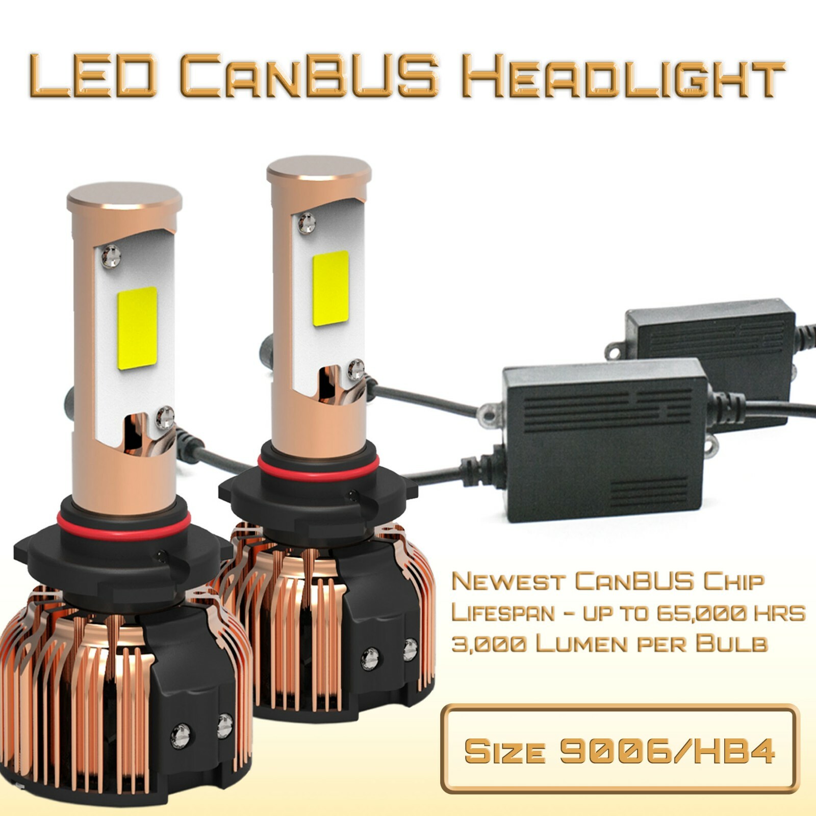 New CanBUS LED Conversion Kit – Daytime Running Fog Light 9006 HB4 – 6000 Lumen
