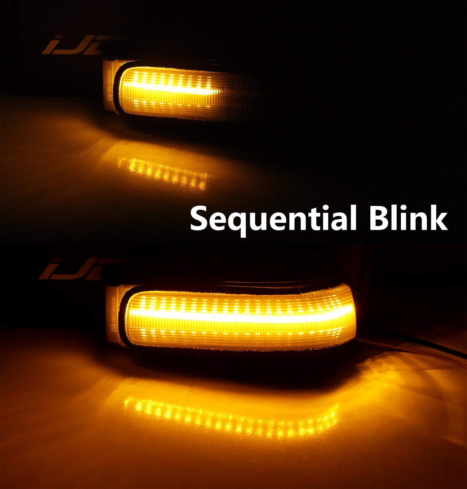 Smoke Lens Full LED Sequential Blink Side Mirror Lights For 2010-13 4Runner, etc