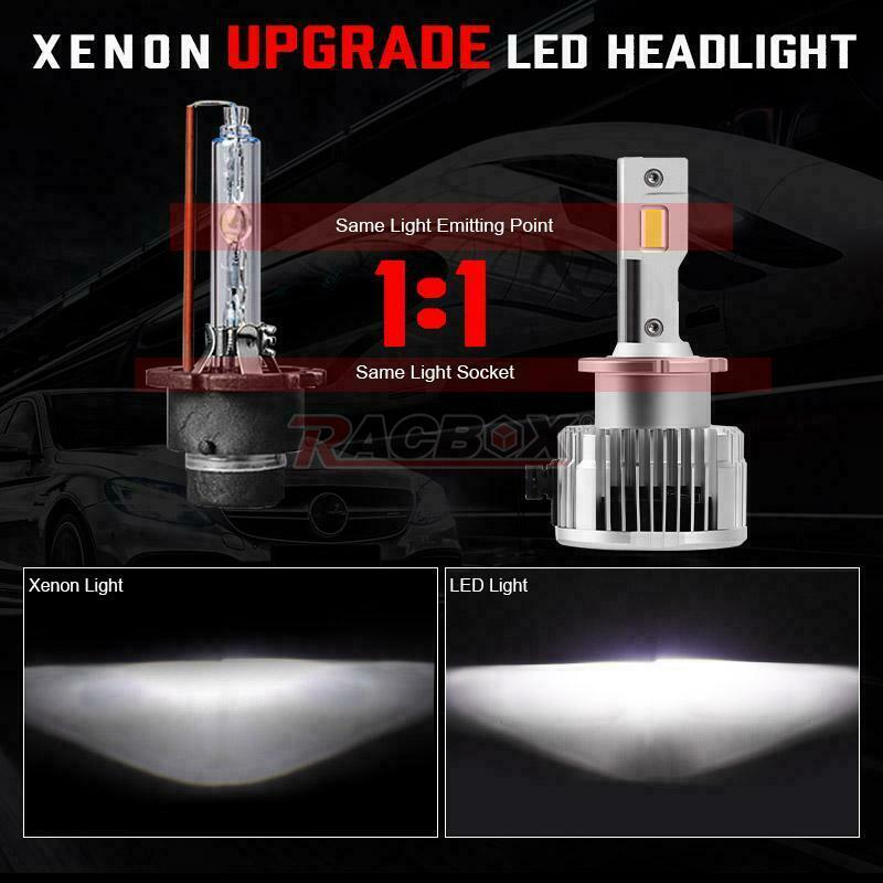 D4S D4R LED Headlight Kit Bulbs 180W 20000LM 6000K White HID Conversion Lamp