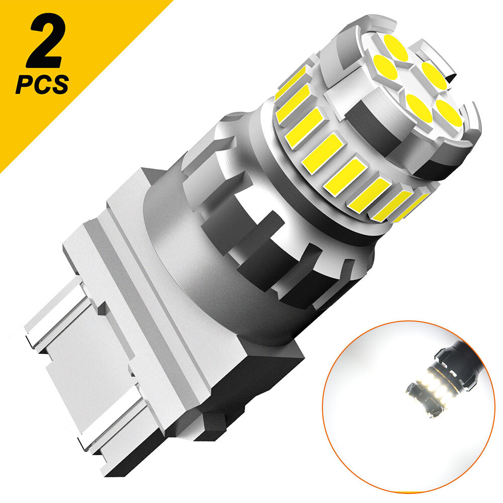 AUXITO 3157 LED Brake Reverse Turn Parking Signal Light Bulbs 6500K White 2400LM