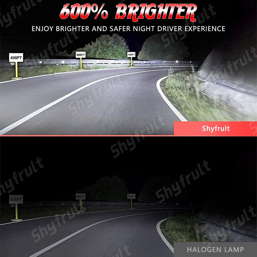 AQJ 9007 HB5 LED Headlight Super Bright Bulbs Kit HIGH/LOW Beam 6500K White