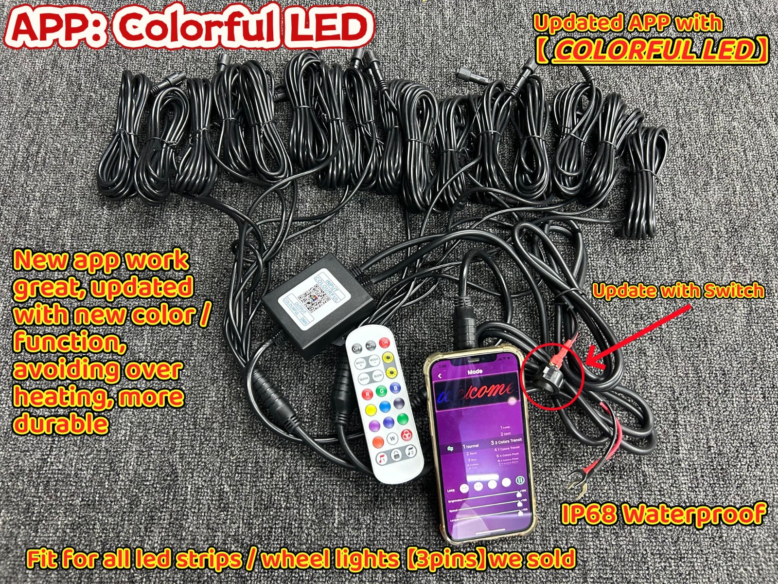Bluetooth Controller Harness Dream Color CHASING 3 Pins Plug for LED Lamp APP
