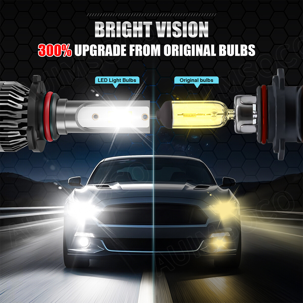 For BMW 540i 1995 4Pcs 9005 9006 LED Headlight High Low Beam Bulbs Super Bright