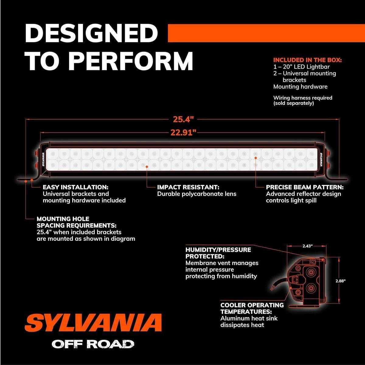 SYLVANIA – Ultra 20 Inch LED Light Bar – Lifetime Limited Warranty – Combo | LED