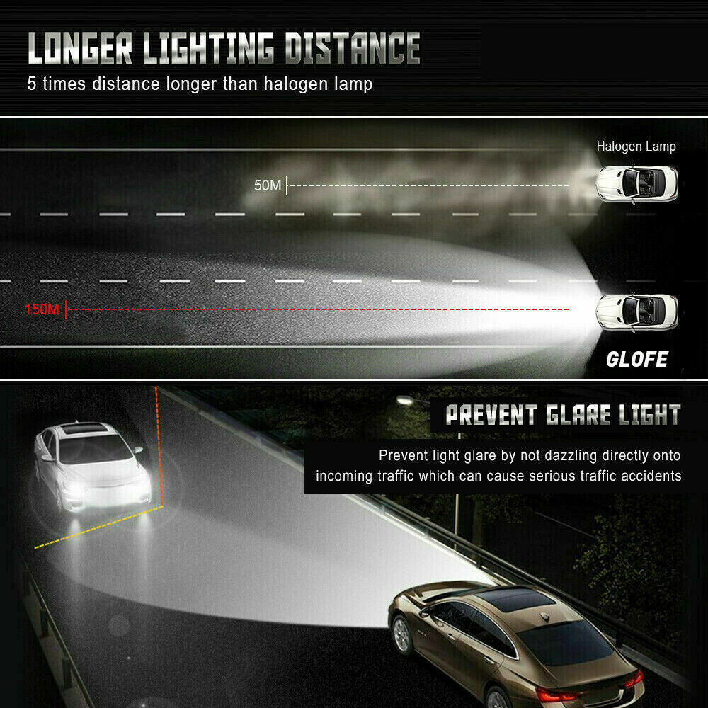 For GMC Terrain 2010-2015 – 6x Combo LED Headlight Hi/Lo Beam + Fog Light Bulbs