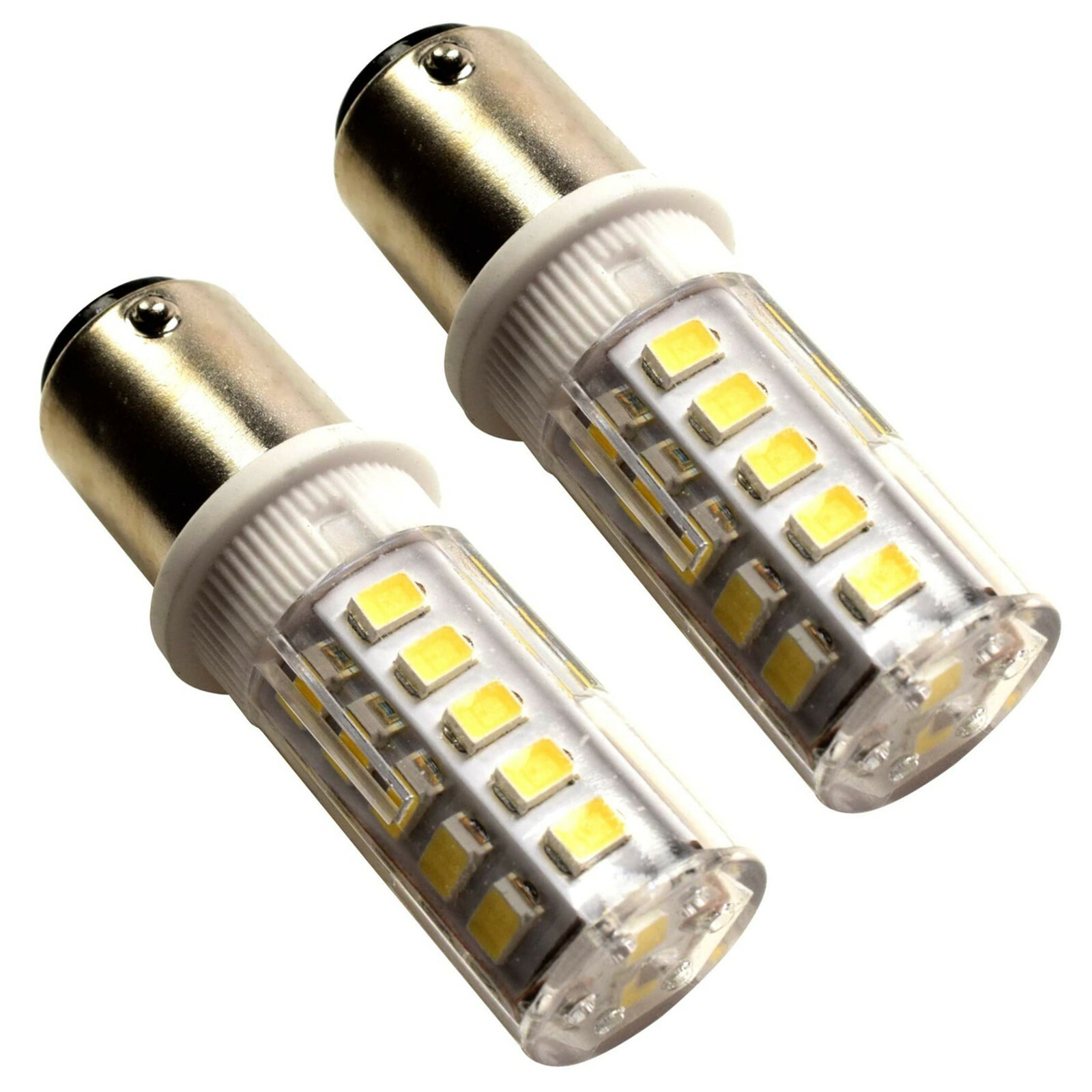 2x HQRP BA15D 1142 1178 LED Boat Bulb Light 32-5050 SMD DC 12V 24V White