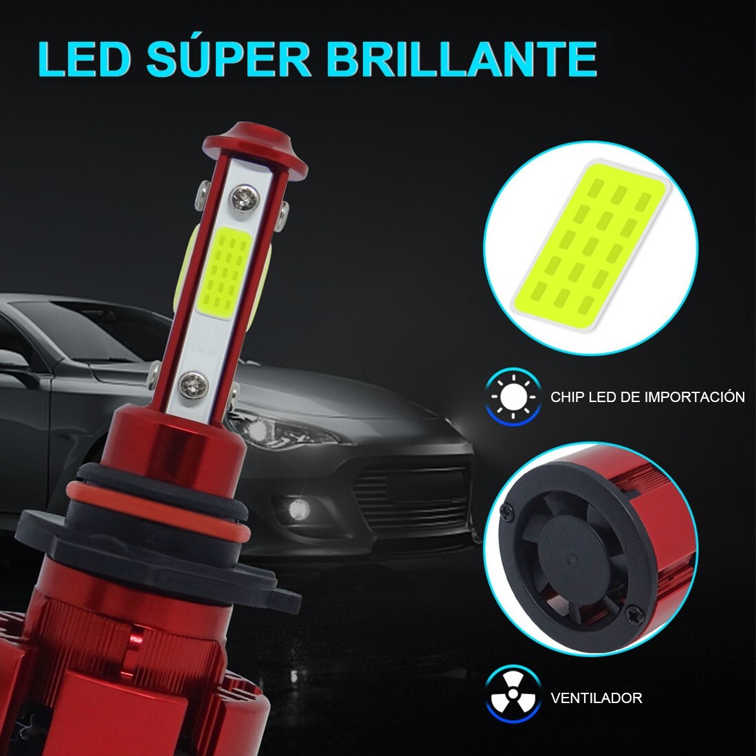 For Chevy Silverado 1500 2500 HD 2003-2005 2006 LED Headlights Bulb Kit 4pcs