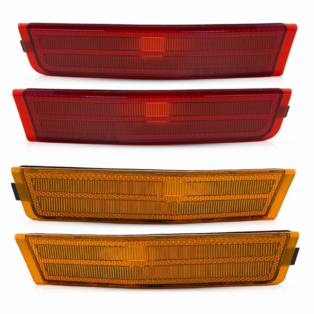 Pair Left Right Amber Front Bumper Side Marker Light For 2007-2010 Lincoln MKX