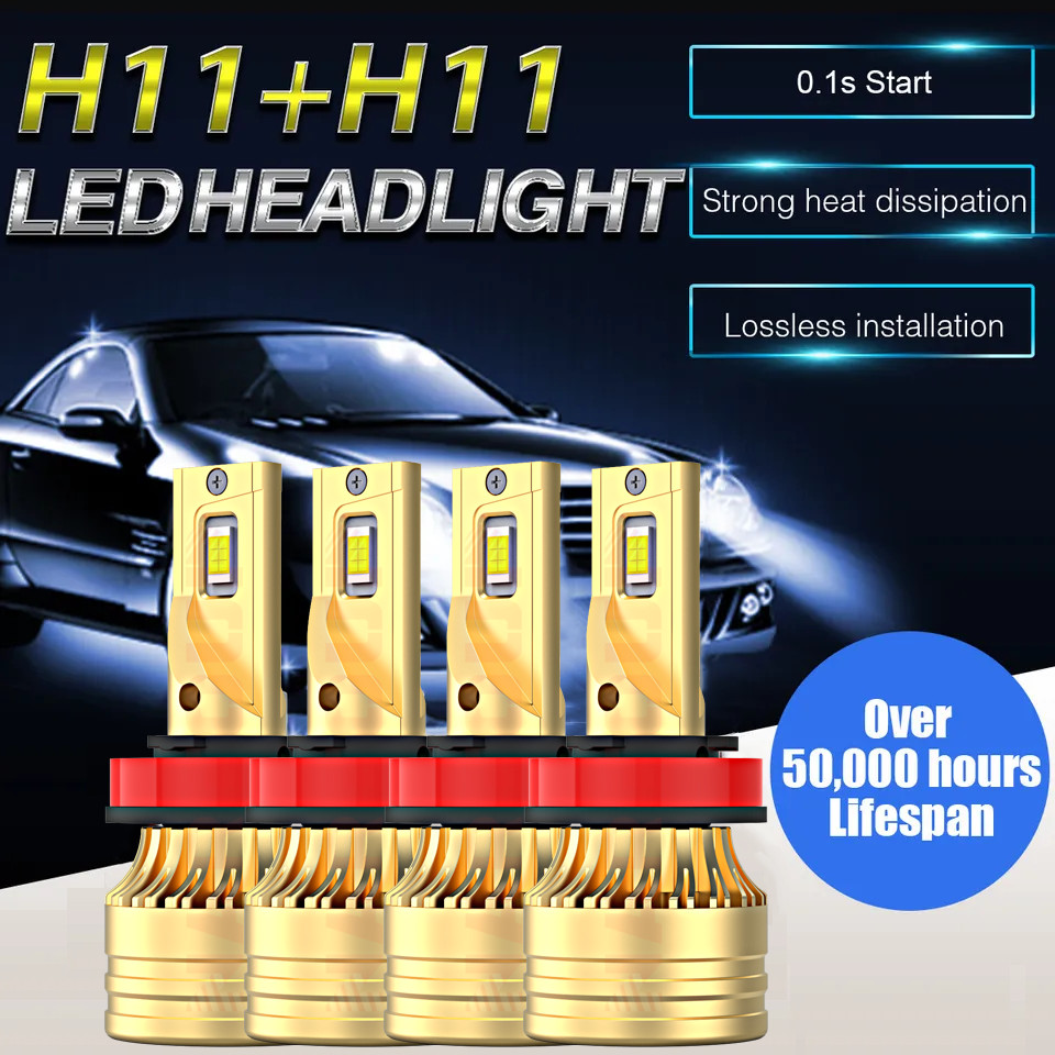 For Chevy Silverado 2500 HD Crew Cab Pickup 2023 2024 – 4xLED Headlight