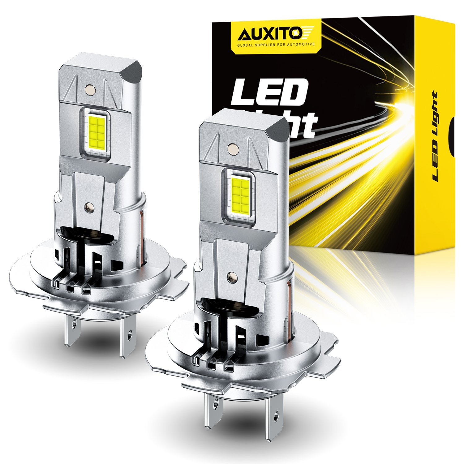 AUXITO H7 LED Headlight Bulb Kit High Low Beam 6500K Super White 30000LM 2-20X