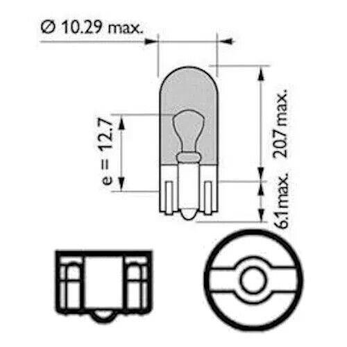 2x Number Plate Bulbs For Mercedes Vito Van Pair E Marked