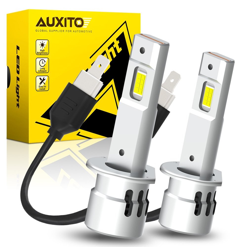 AUXITO LED Headlight Bulb High Low Beam Fog H1 H7 6500K CANBUS Error Free Y