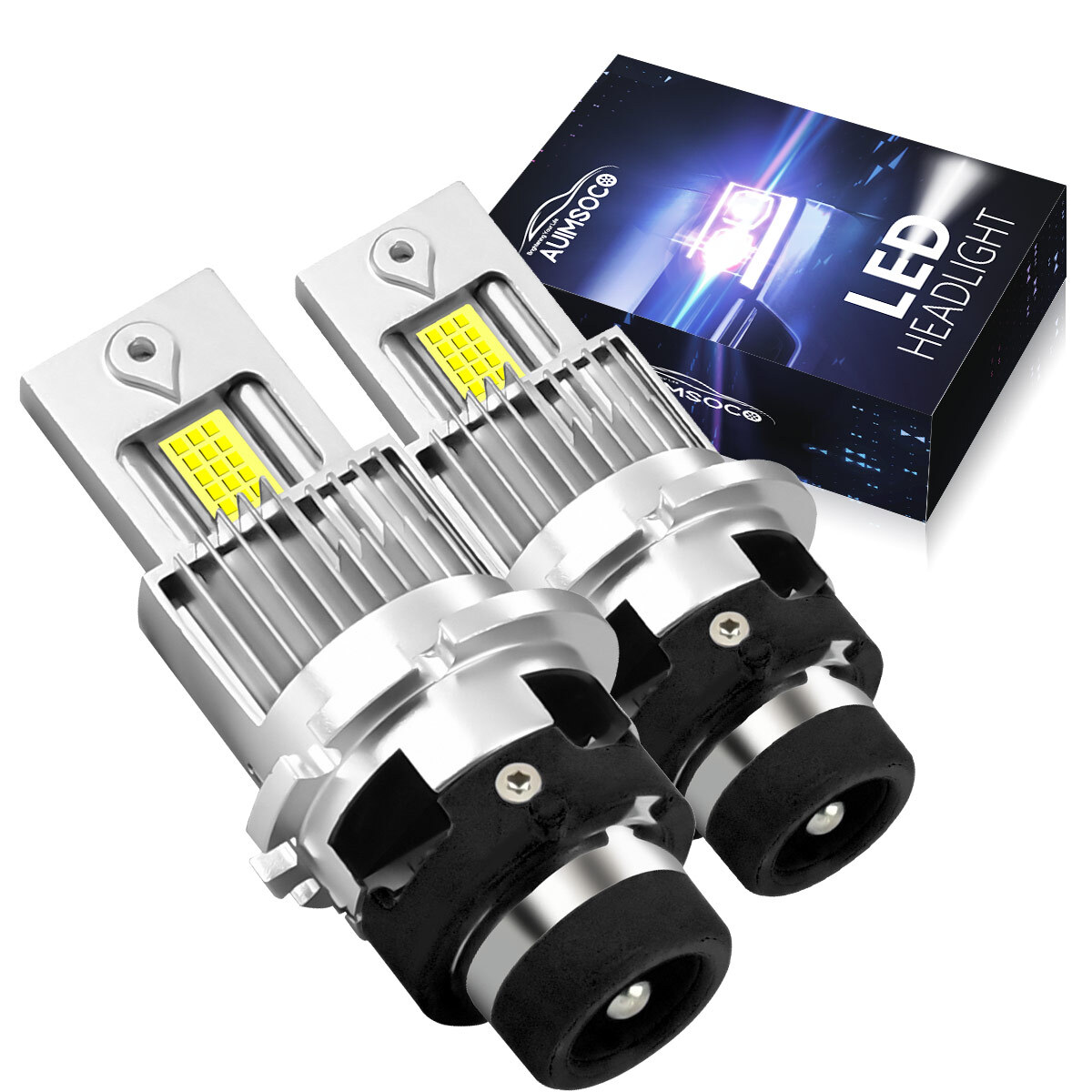 Pair D2S D2R D2C LED Car Light Bulbs 6500K 36000LM 240W Super Bright Cool White