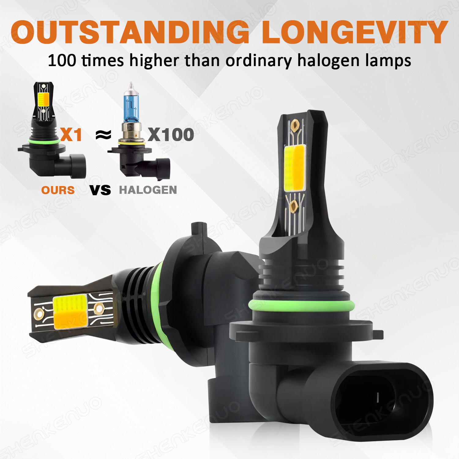 9006 CANBUS Switchback Dual Color White YELLOW Daytime Running Light Bulbs New