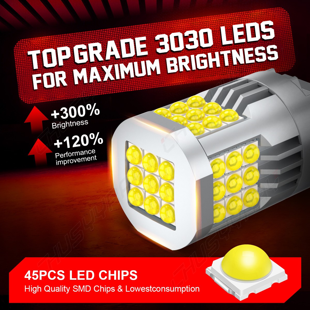 2pc 1000LM 3157 3156 LED Backup Tail Reverse Light Bulb White For Ford F150