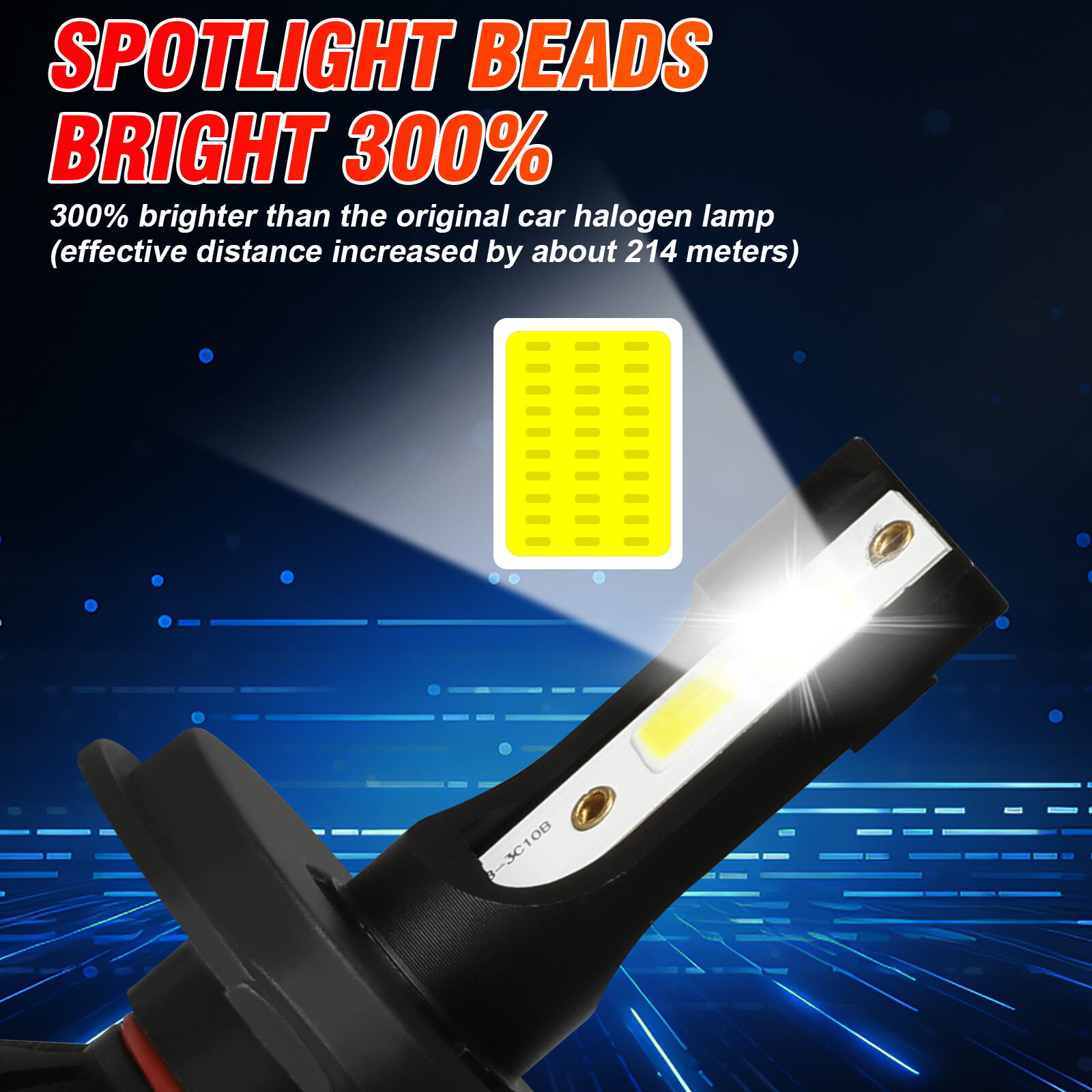 2 H4 SUPER Bright LED Headlight For Ski-Doo MXZ 700 1999-2003 Snowmobile Bulbs
