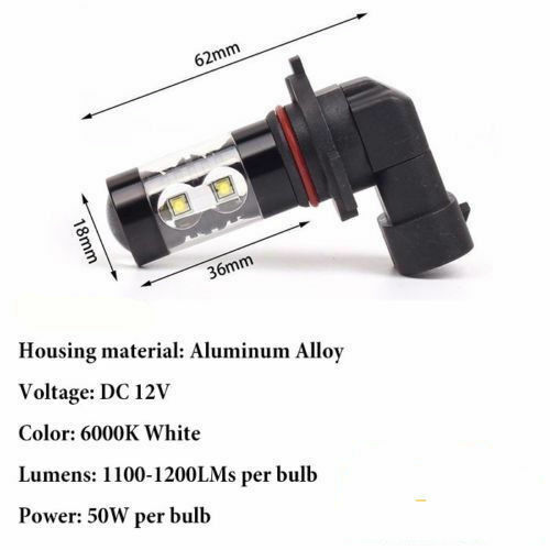 6X White LED Headlight Hi-Lo Fog Light Bulbs For Ford F250 F350 F450 2005-2019