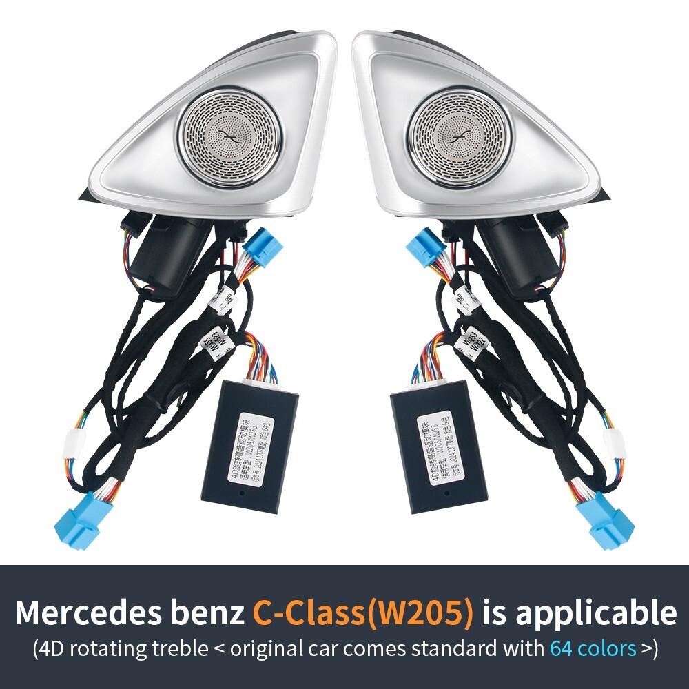 4D Rotation Speaker Tweeter for Mercedes Benz W205 CClass 2019-2021 64 colors