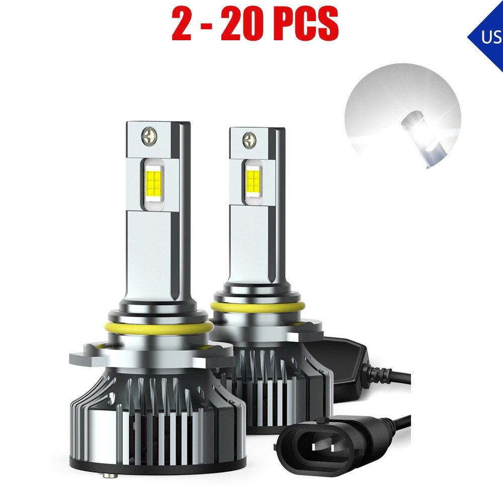 2-20 AUXITO 9005 HB3 LED Headlight Bulb Hi Low Beam Combo 6500K White Canbus Y19