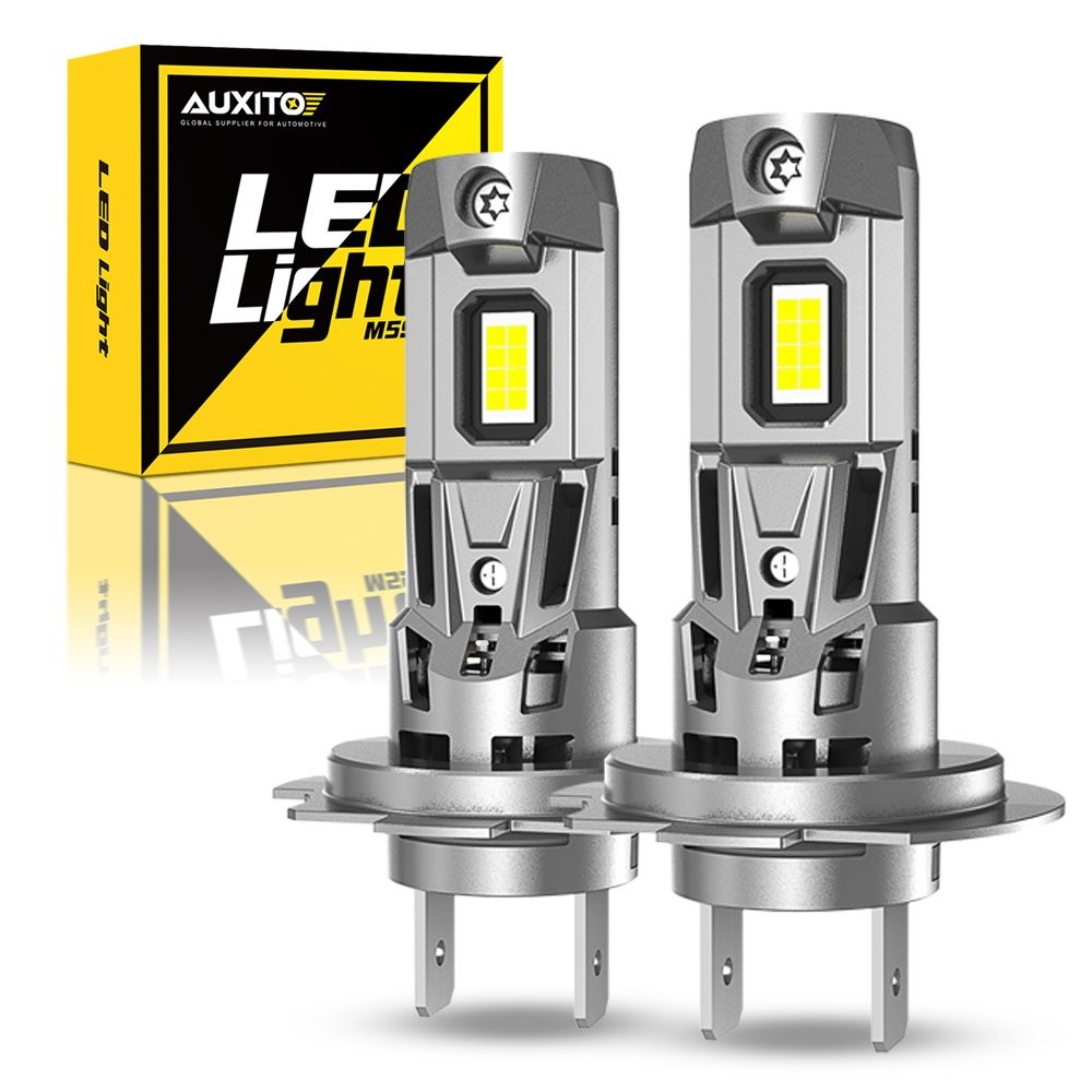 AUXITO 44000LM White H7 LED Headlight High Low Beam 6 Brighter 120W CANBUS D