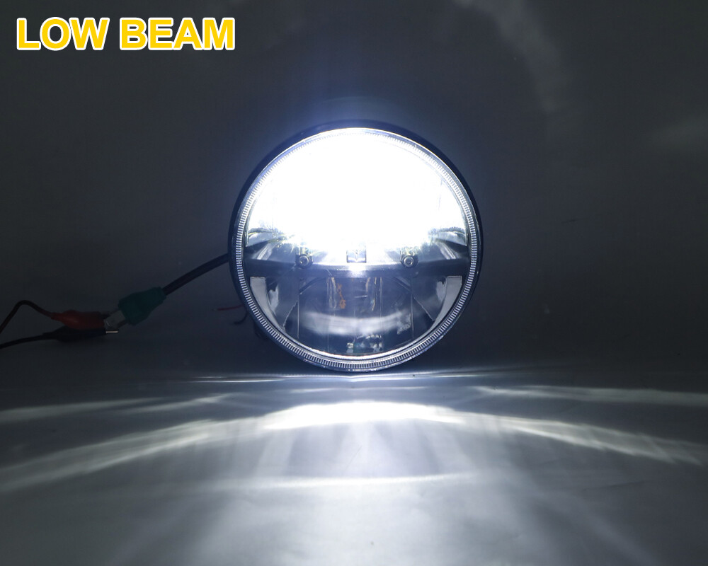 Pair DOT 7″ Inch Round LED Headlights Hi-Lo Beam For Jeep Wrangler JK TJ CJ LJ