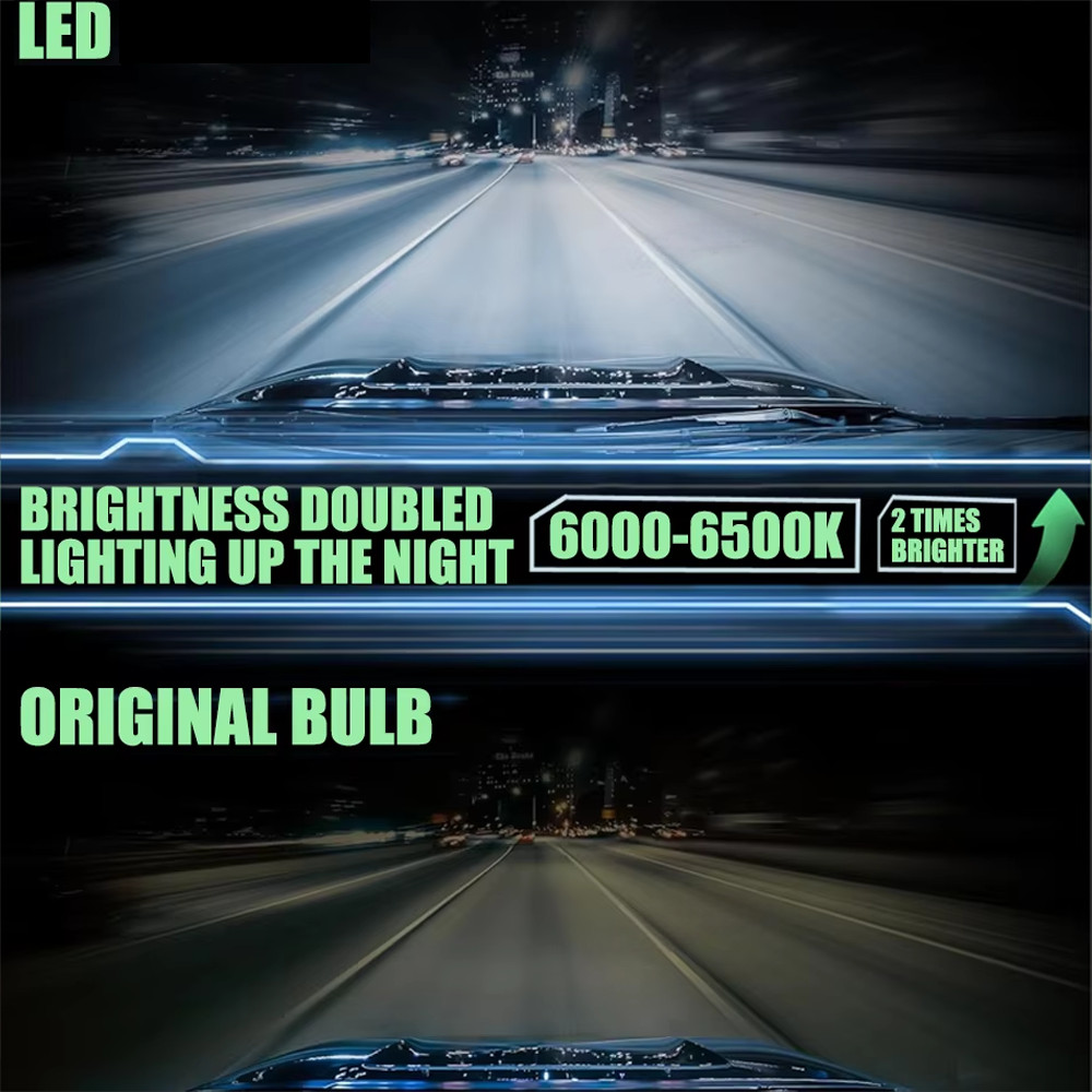 For Jeep Cherokee 2016-2018 White LED Headlight Hi/Lo+ Fog Light Bulbs Combo Kit
