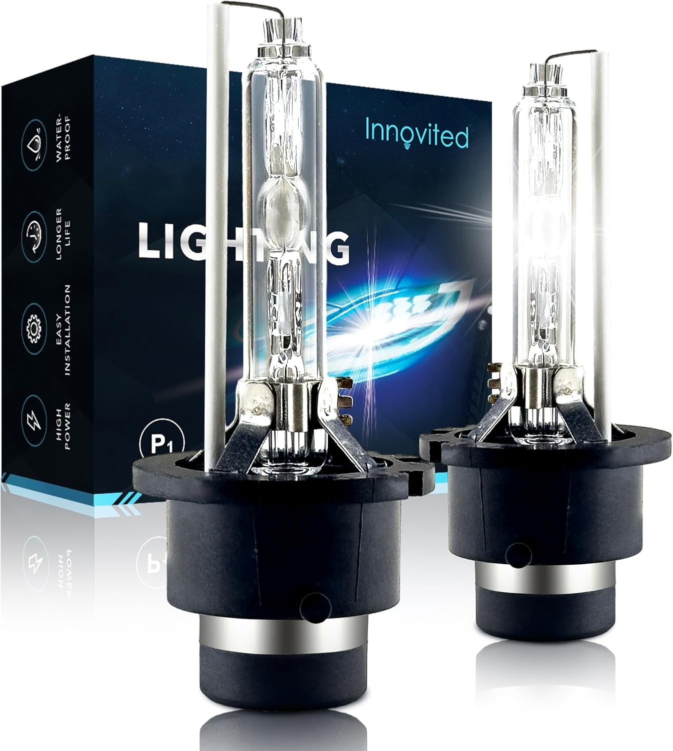 D2S HID Xenon Headlight Bulbs 10000K Cool Blue High Low Beam 66040 66240 8512…