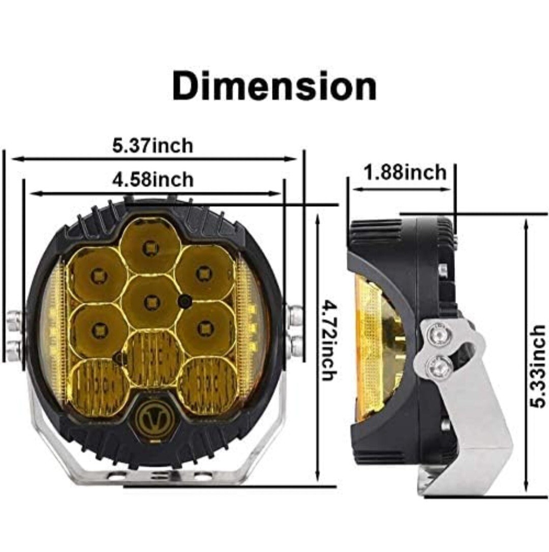 4.5 inch 50w Amber Yellow LED driving Light Only One..
