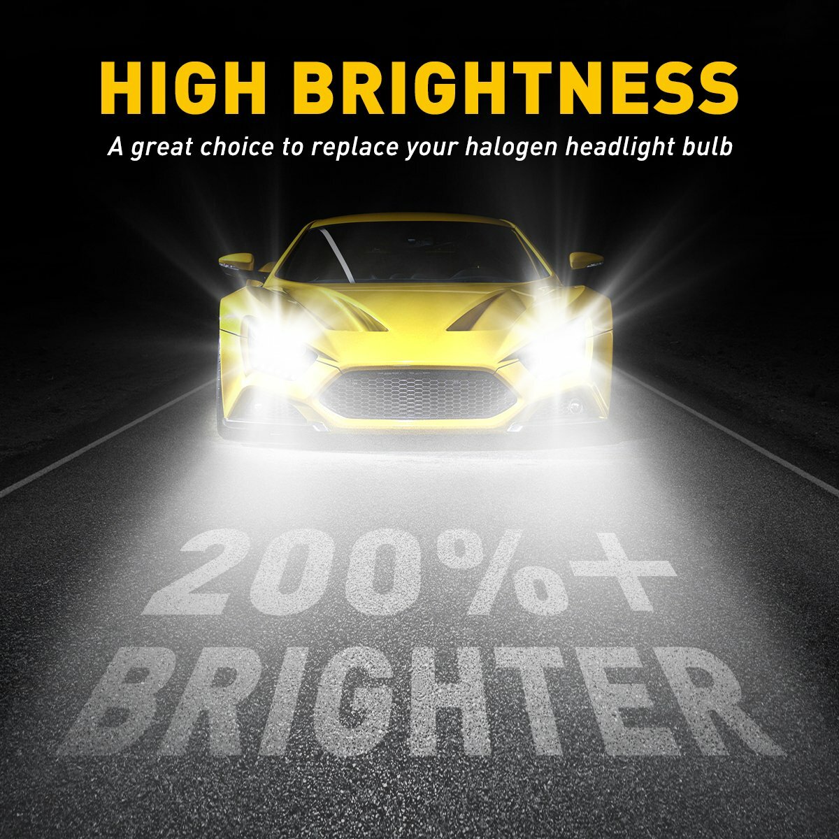 AUXITO 2X ZES 9005 HB3 24000 Lumens LED Head Iight Conversion Kit High Beam Bulb