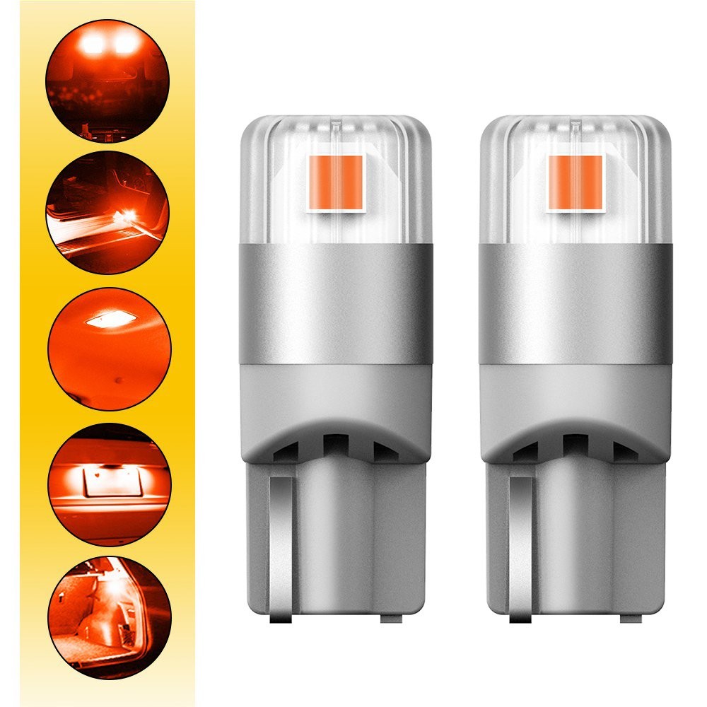 AUXITO Red LED 194 T10 W5W License Plate Inside Light Dome Trunk Light 800LM B