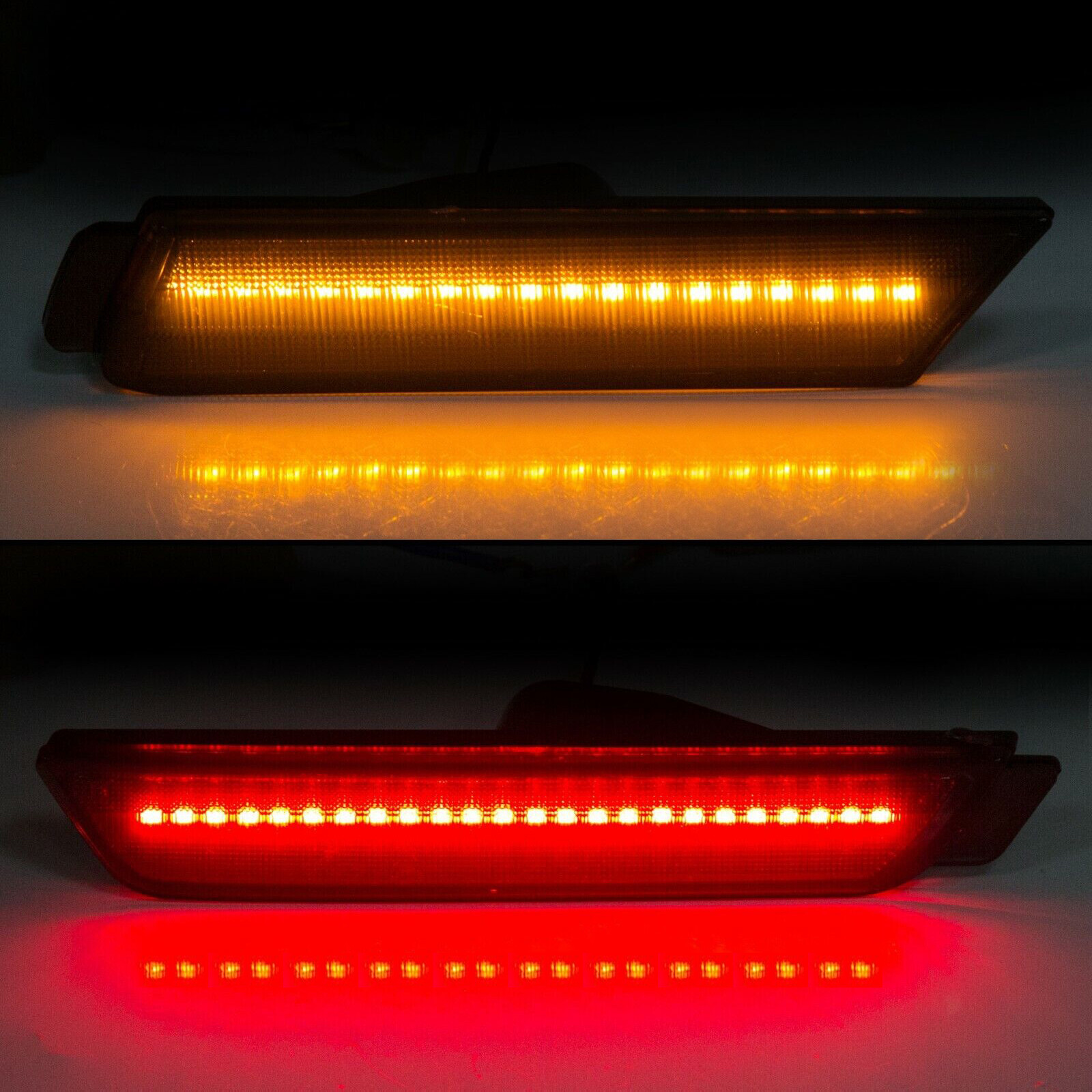 4PCS LED Bumper Side Smoked Marker Light Lamps Set For Chevy Camaro 2010-2015
