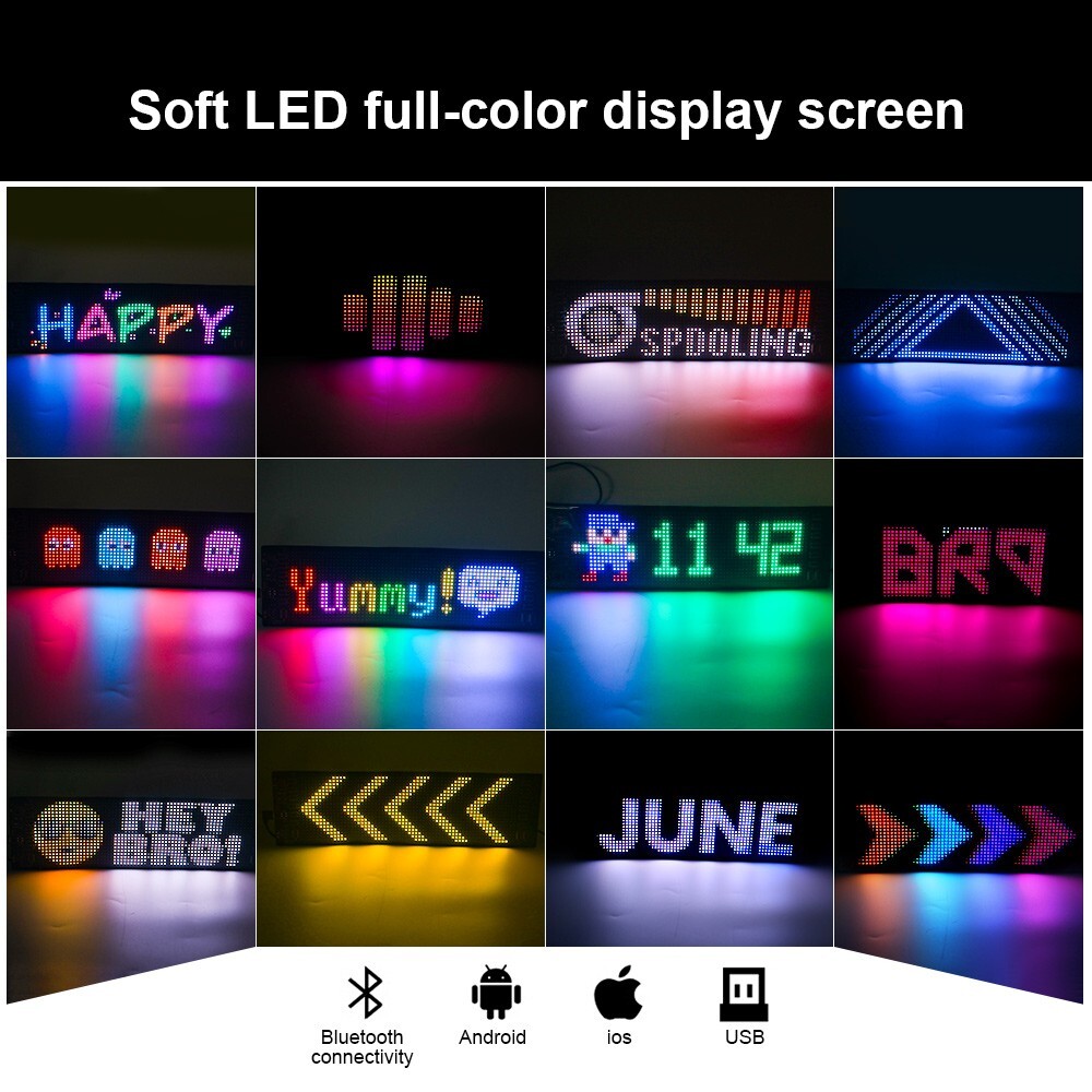 Colorful Devil Eye Lamp Soft Screen for Car Windows Led Eyes for Car Window DIY