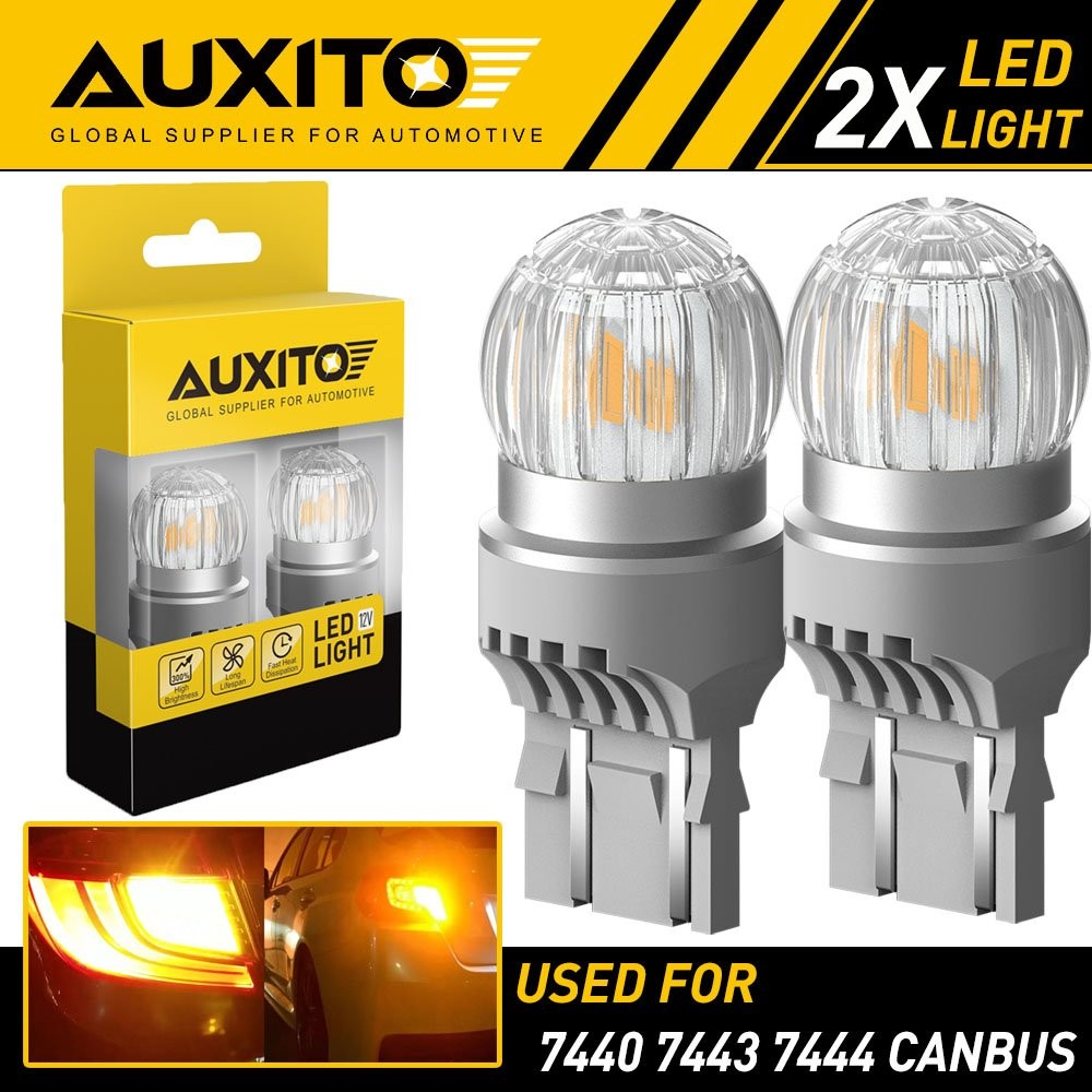 AUXITO LED Front Rear Turn Signal Light Bulbs Blinker 7441 7440 Amber Error Free